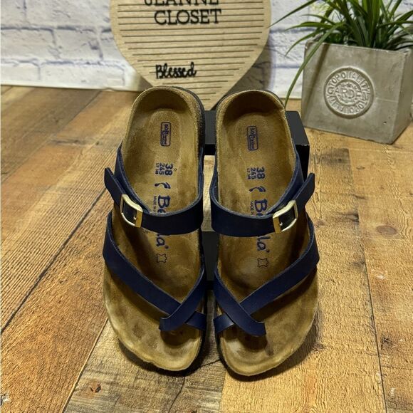 Birkenstock Betula Womens Mia Leather Loop Toe Sandals sz 38 L 7 Soft Footbed - Picture 8 of 8